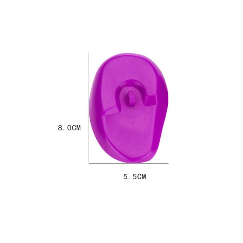 Quupy 3 Pairs Reusable Hairdressing Silicone Ear Covers Hair Dye Shield Protector Salon Hair Styling Tool DIY Accessories (Color Random) - Image 2